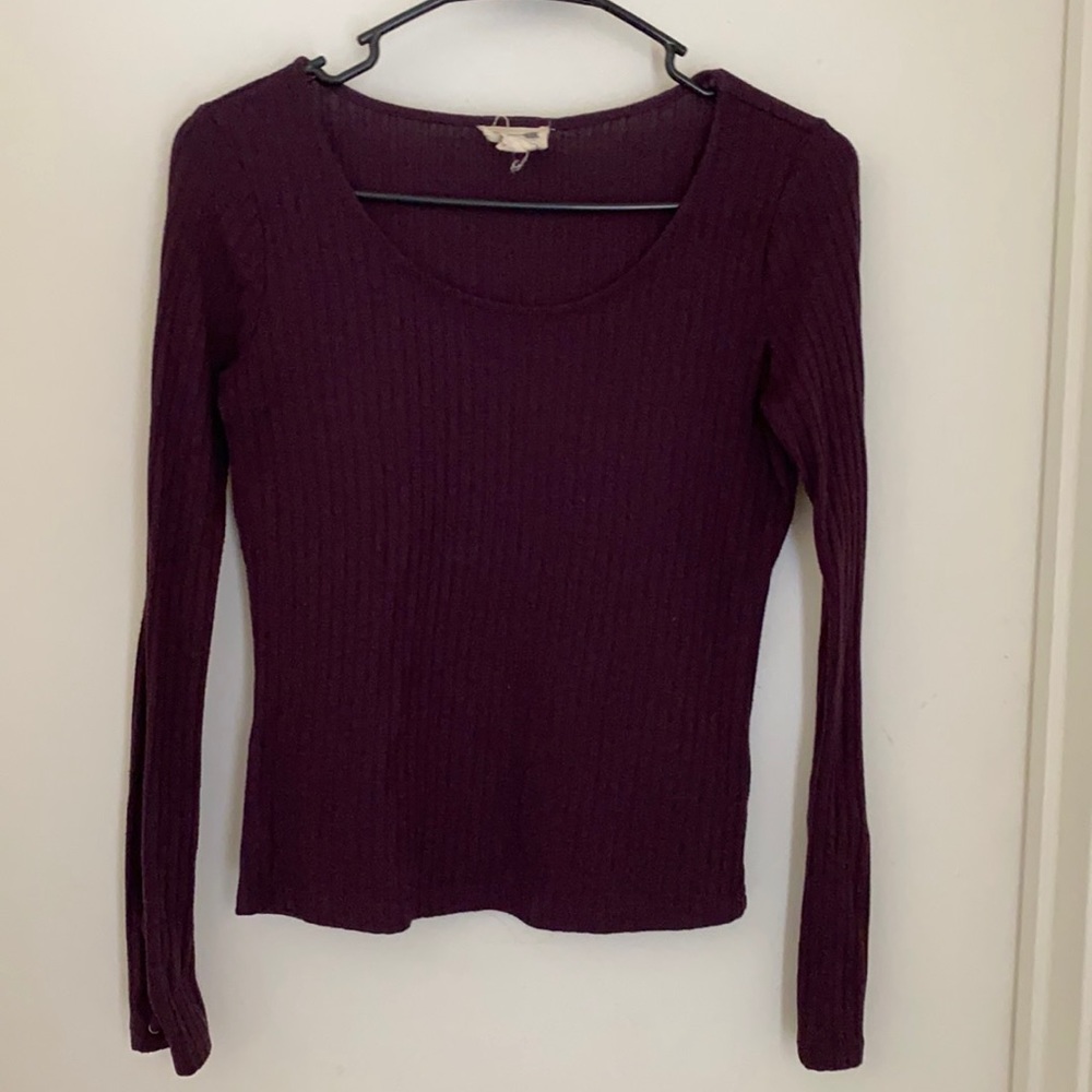Purple long sleeve shirt